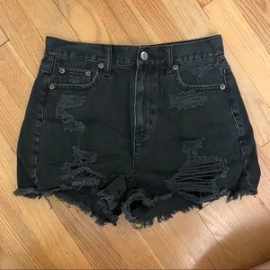 American Eagle AE black mom shorts